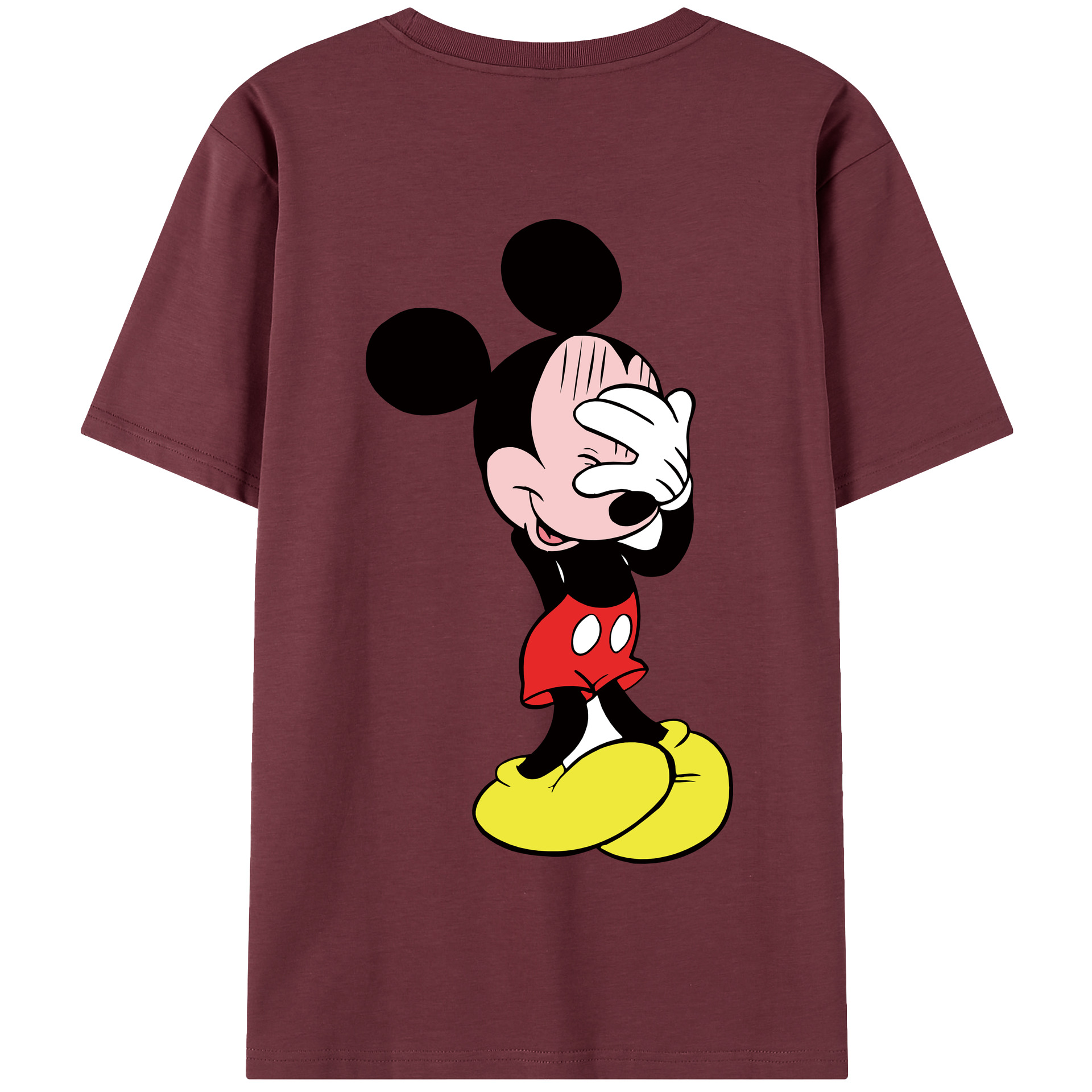 （画像用） ミッキーマウス Mickey Mouse 綿100％半袖Tシャツ（背面プリント）